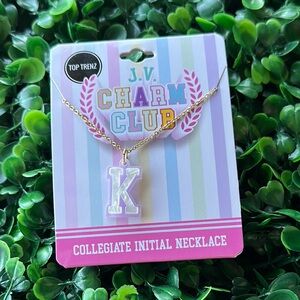 Gold Collegiate Initial Necklace for Kids